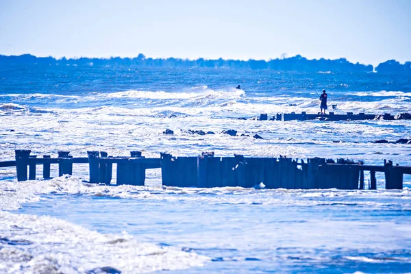愚行の周りの海岸シーン ビーチ、サウスカロライナ州 — ストック写真