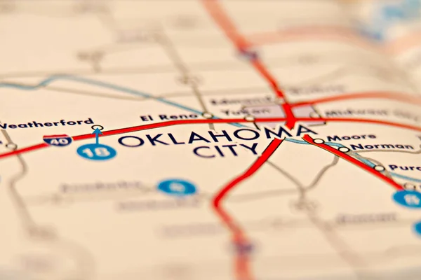 Oklahoma city area map — Stock Photo, Image