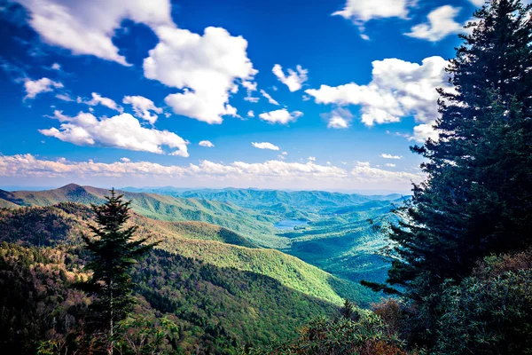 Carolina del Norte Gran paisaje escénico de montaña ahumada — Foto de Stock