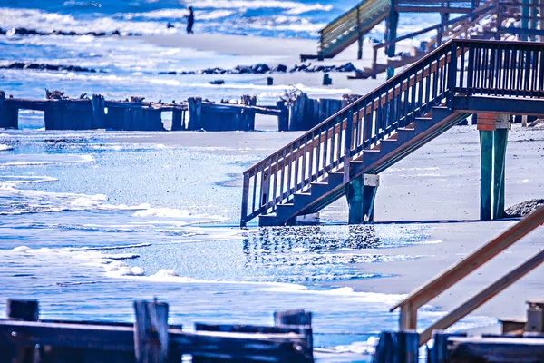 Kust scènes rond dwaasheid strand Zuid-carolina — Stockfoto