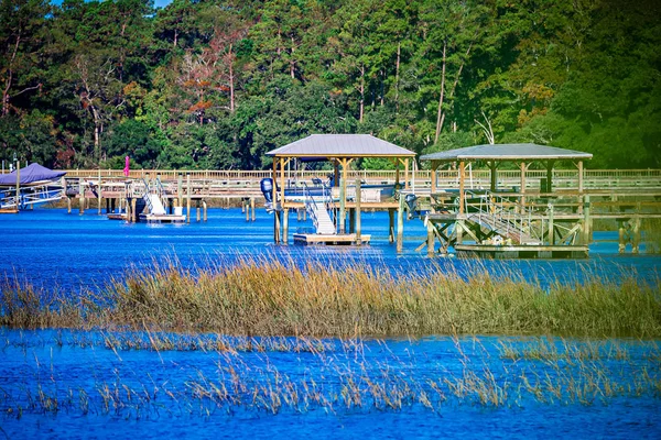 Waterway and marsh views on johns island south carolina — Stock Photo, Image