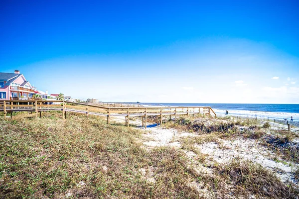 Kust scènes rond dwaasheid strand Zuid-carolina — Stockfoto