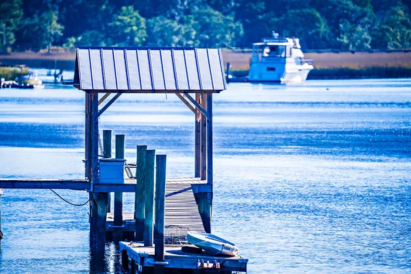 Śródlądowej i marsh poglądów na johns wyspa south carolina — Zdjęcie stockowe