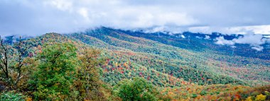blue ridge parkway üzerinde sonbahar sezon 