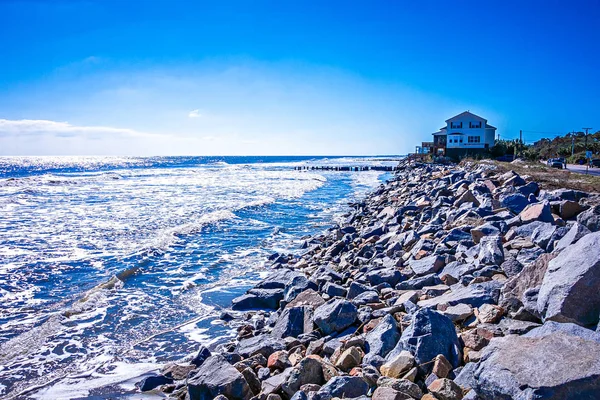 Kust scènes rond dwaasheid strand Zuid-carolina — Stockfoto