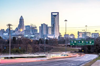 Charlotte north carolina şehir manzarası ve sokak sahneleri