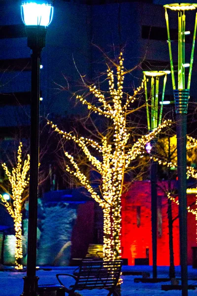 Charlotte north carolina skyline en straat stadsgezichten — Stockfoto