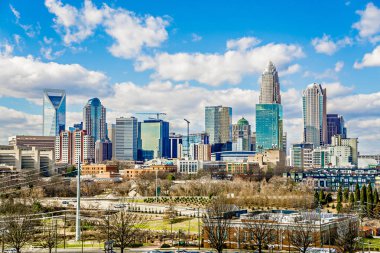 Charlotte north carolina şehir manzarası ve sokak sahneleri