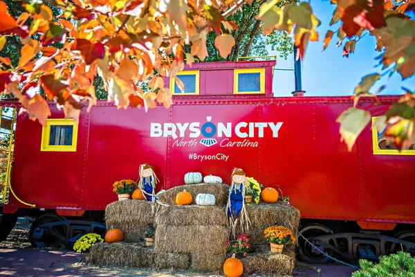 Bryson cidade, NC outubro 23, 2016 - Great Smoky Mountains Train r — Fotografia de Stock