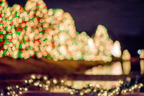 Decorações de Natal ao ar livre na cidade de Natal EUA — Fotografia de Stock