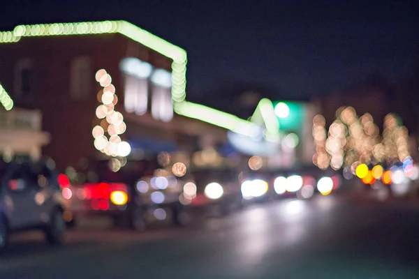 クリスマスの町のアメリカでの屋外のクリスマスの装飾 — ストック写真