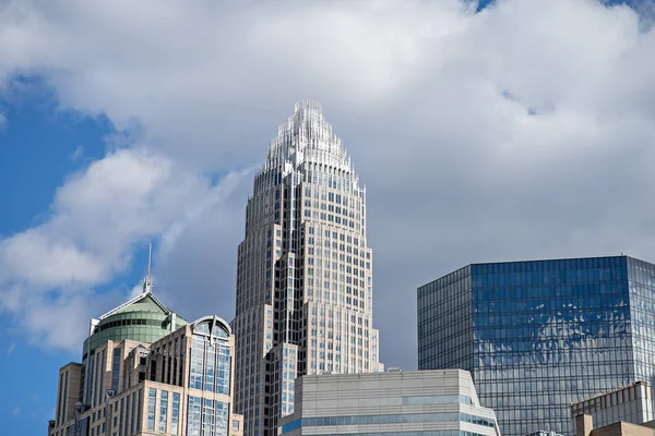 Charlotte Kuzey Carolina binalar silüeti — Stok fotoğraf
