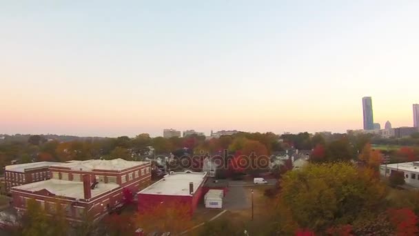 Stadion a Charlotte panorama města — Stock video