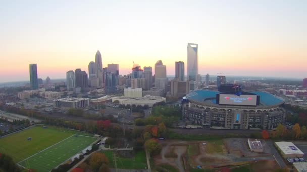 Charlotte north carolina city skyline — Videoclip de stoc