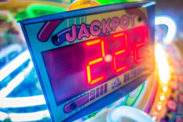 Arcade video games and lights and spinning wheels — Stock Photo, Image
