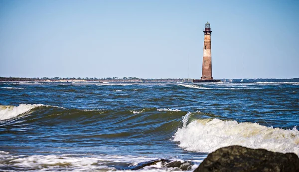 Morris island lighthouse on a sunny day — Stock Photo, Image