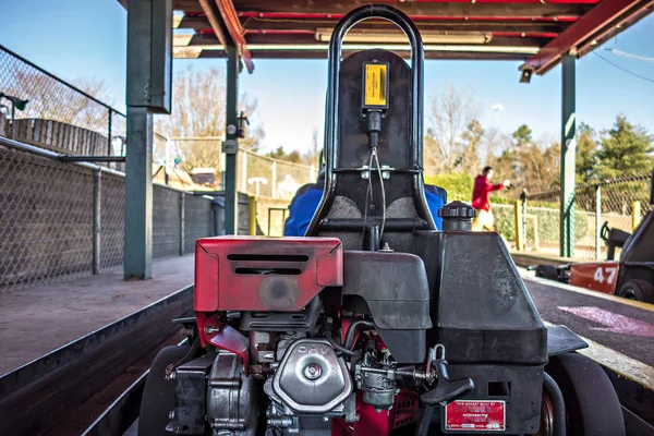 Parked racing karts waiting for riders — Stock Photo, Image