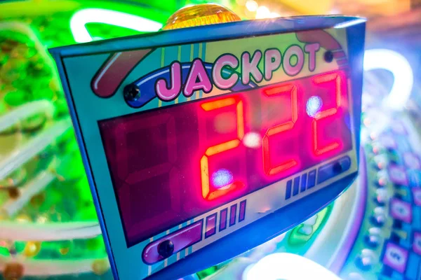 Arcade video games and lights and spinning wheels — Stock Photo, Image