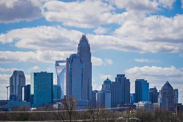 Charlotte North Carolina città skyline e centro — Foto Stock