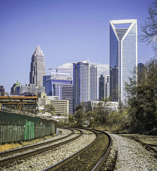Charlotte north carolina city skyline and downtown — Stock Photo, Image