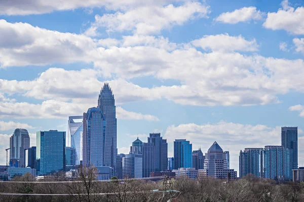 Charlotte north carolina panoramę miasta i centrum — Zdjęcie stockowe