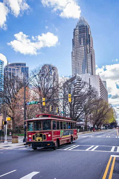 Charlotte North Carolina città skyline e centro — Foto Stock