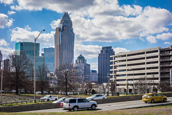 Charlotte carolina norte skyline cidade e centro da cidade — Fotografia de Stock