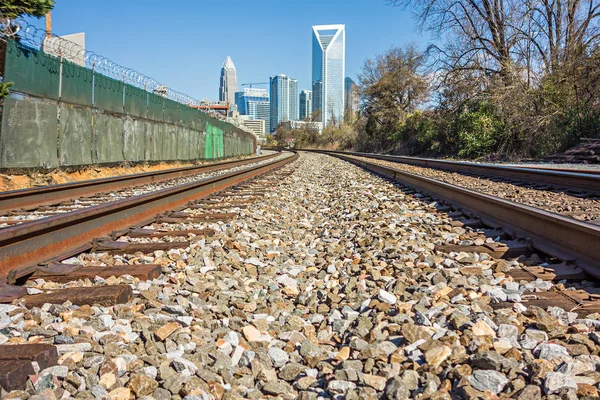 Panorama města north carolina Charlotte a okolí — Stock fotografie