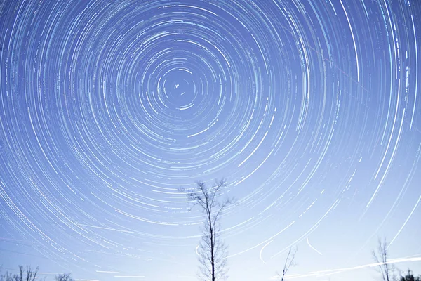 Nocne niebo i gwiazdy Zdjęcia timelapse — Zdjęcie stockowe