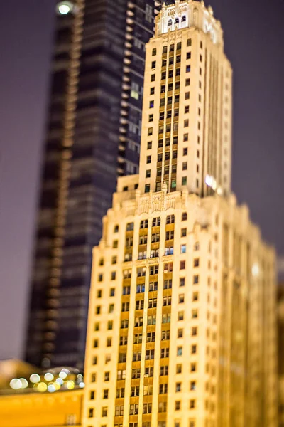 Gece şehir Chicago Illinois etrafında sahneleri — Stok fotoğraf