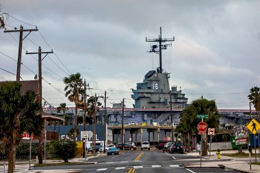 CORPUS CHRISTI, TEXAS, USA - April, 2017 - Aircraft carrier USS  clipart