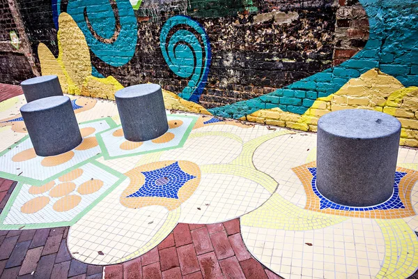 Decorazioni parco giochi sulle strade della città nella città di Sud Carolina — Foto Stock