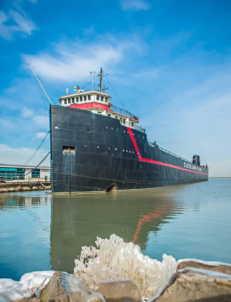 Histórico barco de vapor en el lago erie en Cleveland ohio puerto —  Fotos de Stock