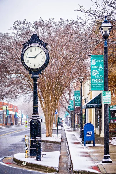 Winterseizoen in york Zuid-carolina — Stockfoto