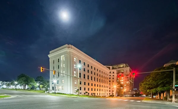 Montgomery alabam downtown az éjszaka — Stock Fotó
