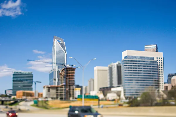 Schöne aussicht auf charlotte north crolina city skyline — Stockfoto