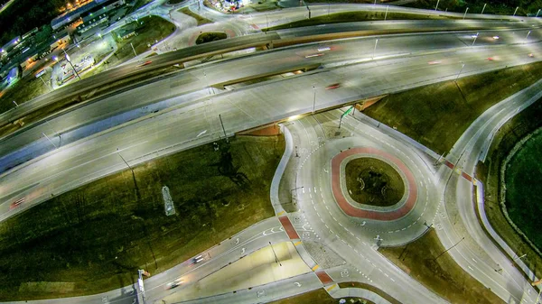Luchtfoto via uitwisseling van de snelweg in de buurt van green bay, wisconsin — Stockfoto