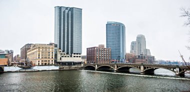Grand rapids michigan şehir manzarası ve sokak sahneleri