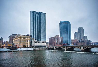 Grand rapids michigan şehir manzarası ve sokak sahneleri