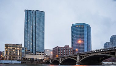 Grand rapids michigan şehir manzarası ve sokak sahneleri
