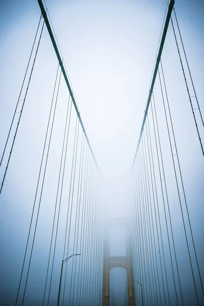 Winter scènes in de buurt van mackinac bridge en mackinsw stad (Michigan) — Stockfoto