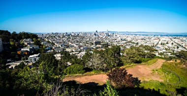 san francisco california manzarası ve corona çevre o