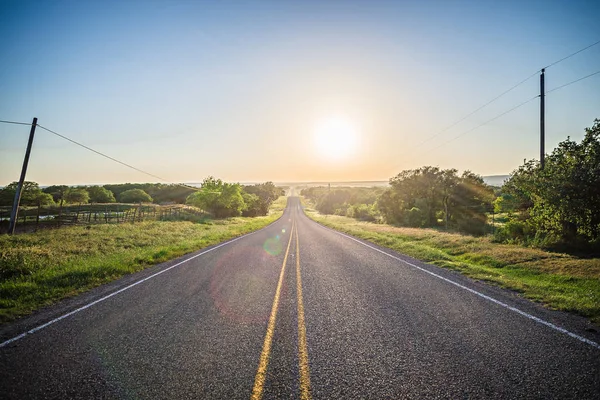 Paisagens em torno de cidade de salgueiro loop texas ao pôr do sol — Fotografia de Stock