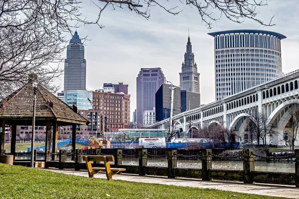 Cleveland ohio stadsgezicht uitzicht en omgeving — Stockfoto