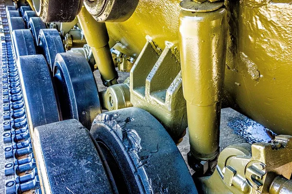 Close-up de um exército partes do tanque — Fotografia de Stock