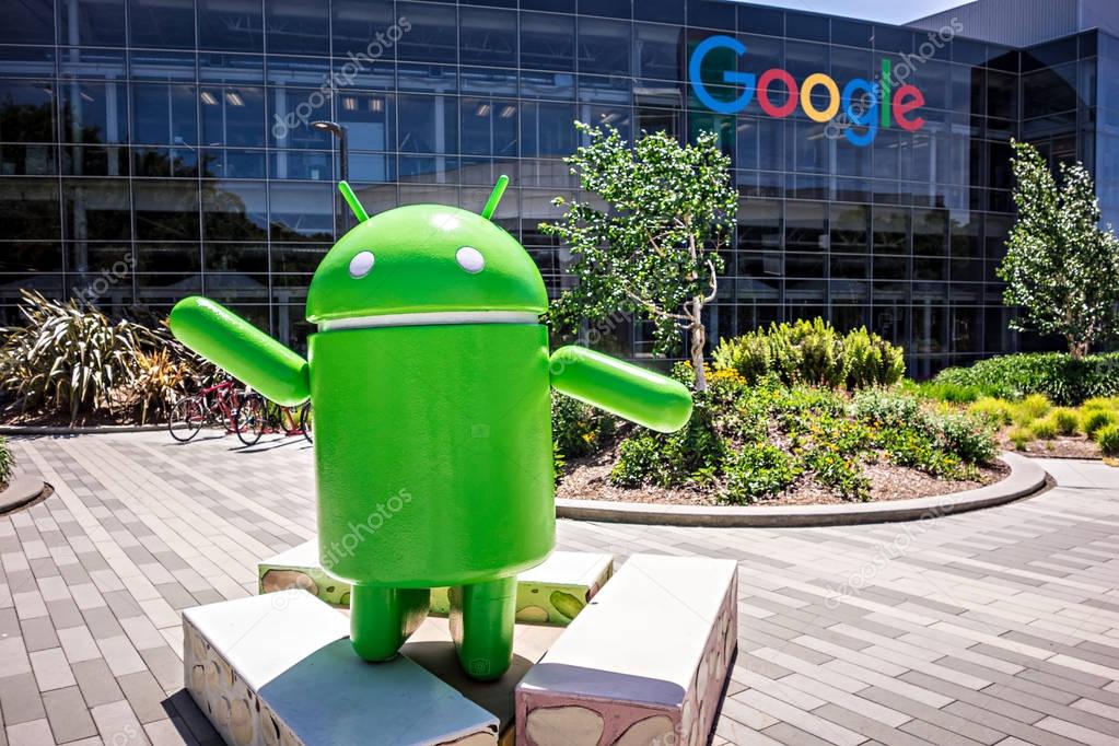 April 2017 San Francisco California - Google Corporate Headquarters and Logo at googleplex