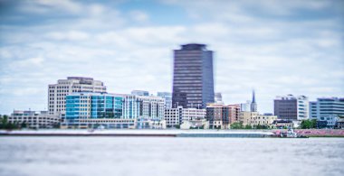 Baton Rouge Louisiana şehir manzarası ve Gösterim çevreleyen