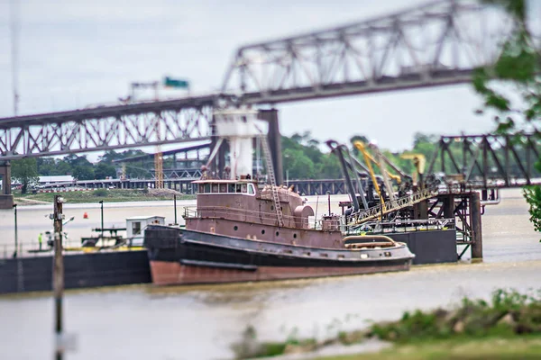 Baton rouge louisiana stadtsilhouette und umgebende aussichten — Stockfoto