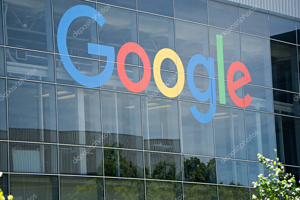 April 2017 San Francisco California - Google Corporate Headquarters and Logo at googleplex