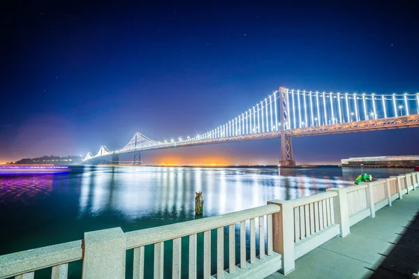 Oakland bay bridge views near san francisco california in the ev — Stock Photo, Image